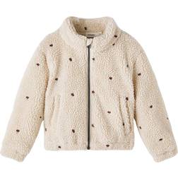 Lil'Atelier Loose Fit Teddy Jacket - Fog (13217148)