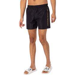Emporio Armani EA7 Seaworld Boxer Logo Swimshorts - Black
