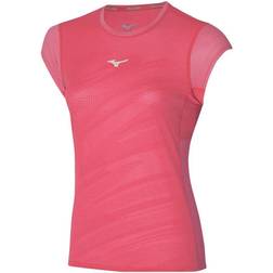 Mizuno Aero Running Shirts Women Red