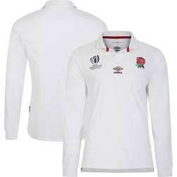 Umbro England Rugby World Cup 2023 Home Classic Long Sleeve Jersey White Mens