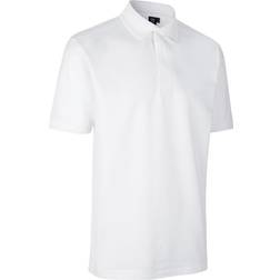 ID PRO Wear Piké-tröja med tryckknappar, Vit
