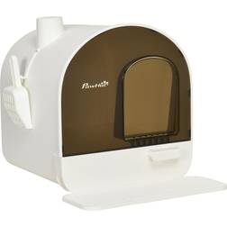 Pawhut Hooded Cat Litter Box 43x44x47cm