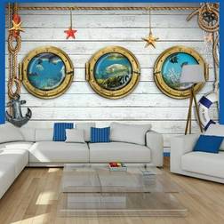 Artgeist Fototapet Tree portholes 300 x 210 cm