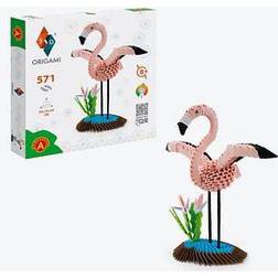 Invento Bastelset Origami 3D Flamingo mehrfarbig