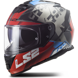 LS2 Integralhelm motorrad Storm Sprinter black red titanium