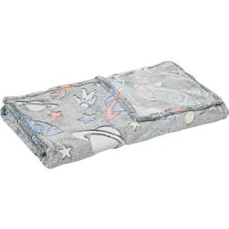 Homcom Fleece Glow Galaxy Star Blankets Grey