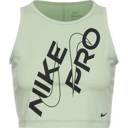 Nike Canotta Corta Pro Dri-FIT Donna - Verde