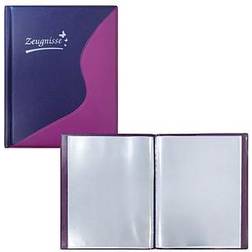 Idena 20102 Certificate Folder DIN A4 12 Pockets Indelible Purple Document Folder Pack of 1