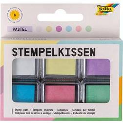Folia Stempelkissen-Set PASTELL 6-teilig in bunt
