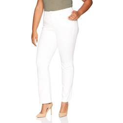 NYDJ women's marilyn straight ankle jeans white