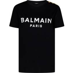 Balmain Logo Print T-shirt - Black