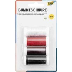Folia Folia Gummischnüre, 4 Farben à 5m sortiert