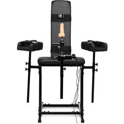 Master Series Ultimate Obedience Stol with Sex Machine Black