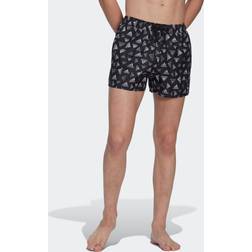 Adidas Logo Print Clx Swim Shorts Very Short Length