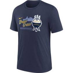 Nike Men's Navy Milwaukee Brewers City Connect Tri-Blend T-Shirt