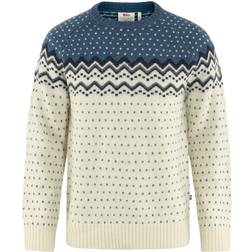 Fjällräven Mens Övik Knit Sweater WHITE CHALK WHITE-INDIGO BLU/113-534 XXL