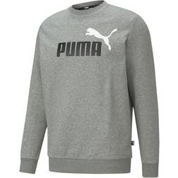 Puma Essentials Two-Tone Big Logo Crew Neck Men's Sweater Grå