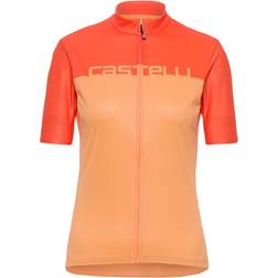 Castelli Velocissima Kortärmad cykeltröja Dam orange 2023 Racertröjor