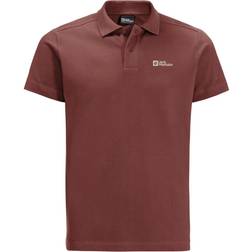 Jack Wolfskin Mens Essential Polo T-Shirt Barn Red