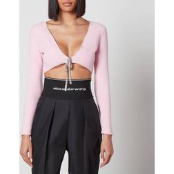 Alexander Wang Cropped Cardigan - Neon Light Pink