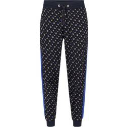 HUGO BOSS Monogram-print tracksuit with signature-stripe tape blue