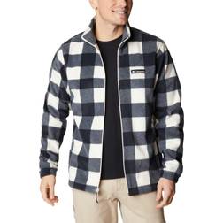 Columbia Men Steens Mountain Printed Fleece Jacket- BlackPlaid