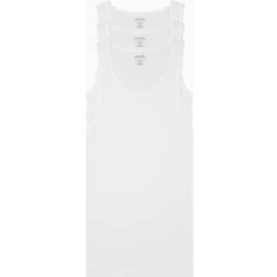 Calvin Klein big&tall cotton white black ribbed tank t-shirts