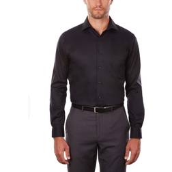 Van Heusen Men's Classic-Fit Wrinkle Free Flex Collar Stretch Solid Dress Shirt - Black