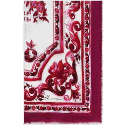 Dolce & Gabbana Modal and cashmere square scarf 140 x 140 maiolica_fucsia one