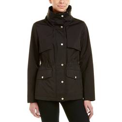 Cole Haan Women's Packable Raincoat Jacket Black Black