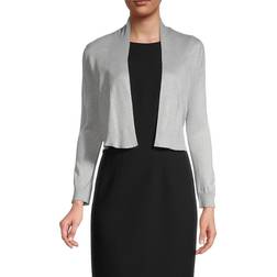 Calvin Klein Women's Metallic-Detailed Shrug Silver