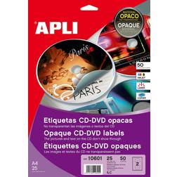 Apli Selvklæbende Etiketter 10601 Cirkulær CD/DVD