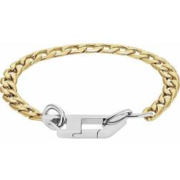 Diesel Two-Tone Gold Steel Chain Bracelet - DX1437931