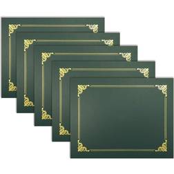 Office Certificate Holders, 8.75" Green/Gold, 25/Pack 65258-25PK