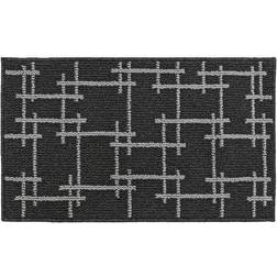 JVL Vector Machine Washable Doormat, 50X80Cm Black