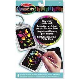 Melissa & Doug and Scratch Art Gör nyckelringar, 6 st