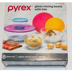 Pyrex 8-piece Glass Sculpted Mixing Bowl