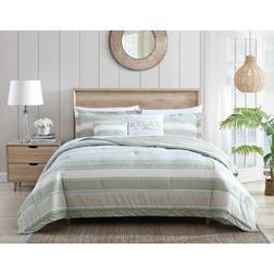 Tommy Bahama Serenity Bedspread White, Green, Blue (243.8x233.7cm)