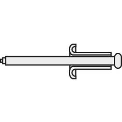 Toolcraft 194712 Blindnit Ø x L 4 mm x 12 mm Stål Aluminium A4*14 D7337-AL/ST 10 st