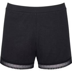 Sloggi Damen GO Ribbed Short Pyjamaunterteil, Black