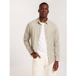 Selected Flannel Overshirt Beige