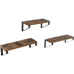 Vasagle Floating Rustic Brown/Black Estantería de Pared 40cm 3pcs