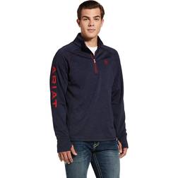 Ariat Men's Tek Team 1/2 Zip Sweatshirt Long Sleeve Fleece - Navy Heather