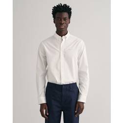 Gant Herre Regular fit pinpoint Oxford-skjorte Hvid