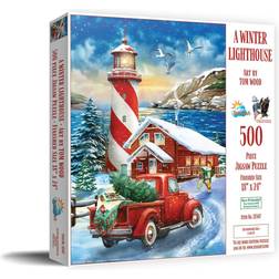 Sunsout A Winter Lighthouse 500 Pieces