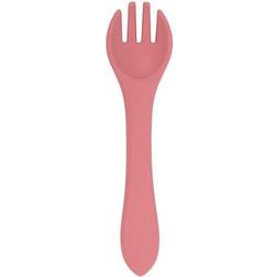 Baby Silicone Weaning Fork Dusty Rose