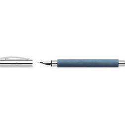 Faber-Castell Ambition Edelharz Patronenfüller blau/silber M mittel