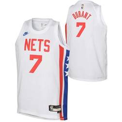 Nike Kids' Brooklyn Nets Kevin Durant #7 Hardwood Classic Jersey White White