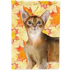 Caroline's Treasures CK3072GF Abyssinian Fall Leaves Flag