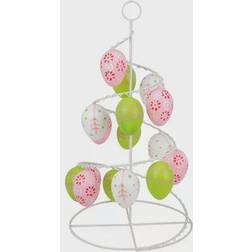 Northlight Seasonal 14.25" Pink Cut-Out Egg Tree Plastic/Metal Easter Decoration